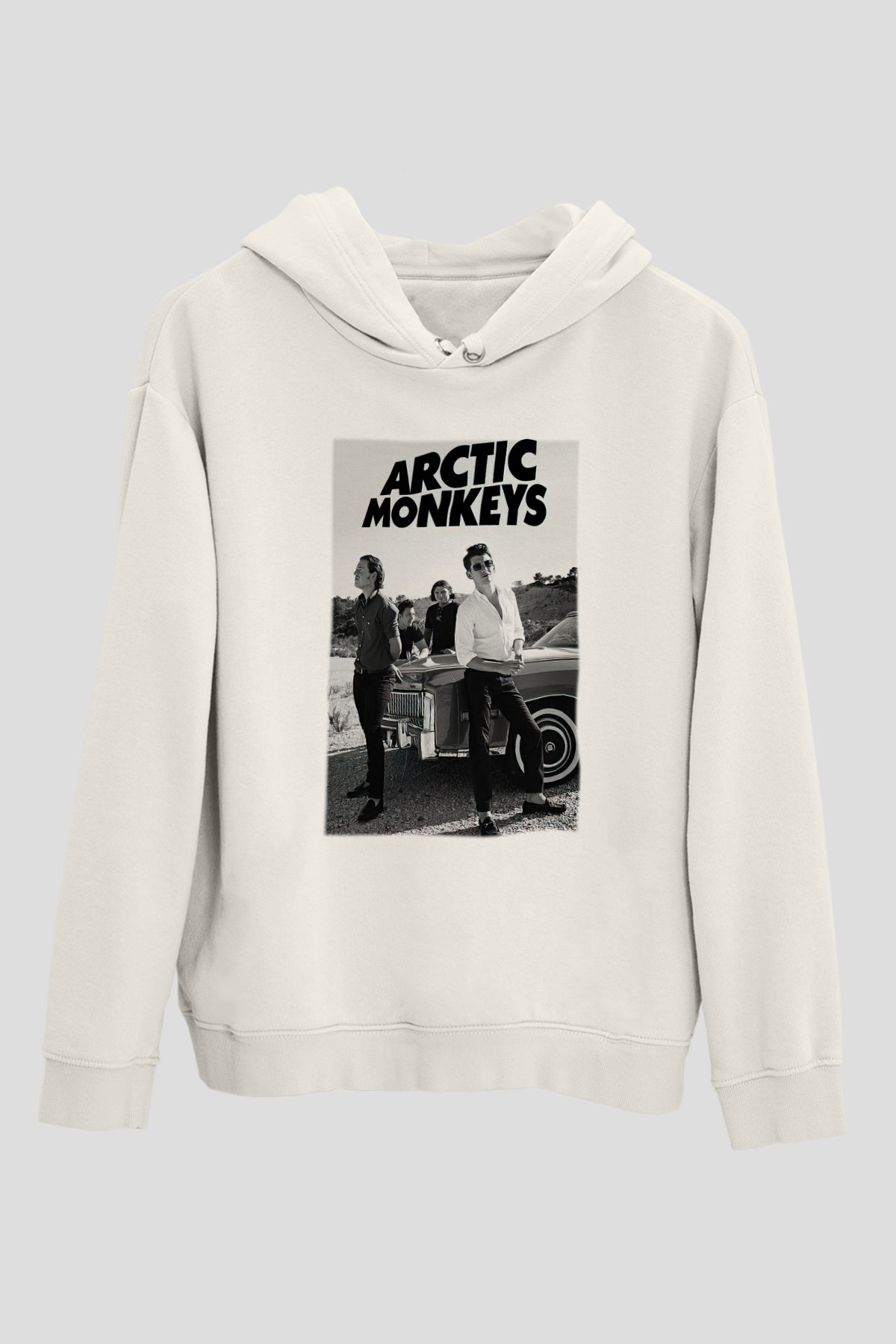 Arctic Monkeys Beyaz Unisex Hoodie