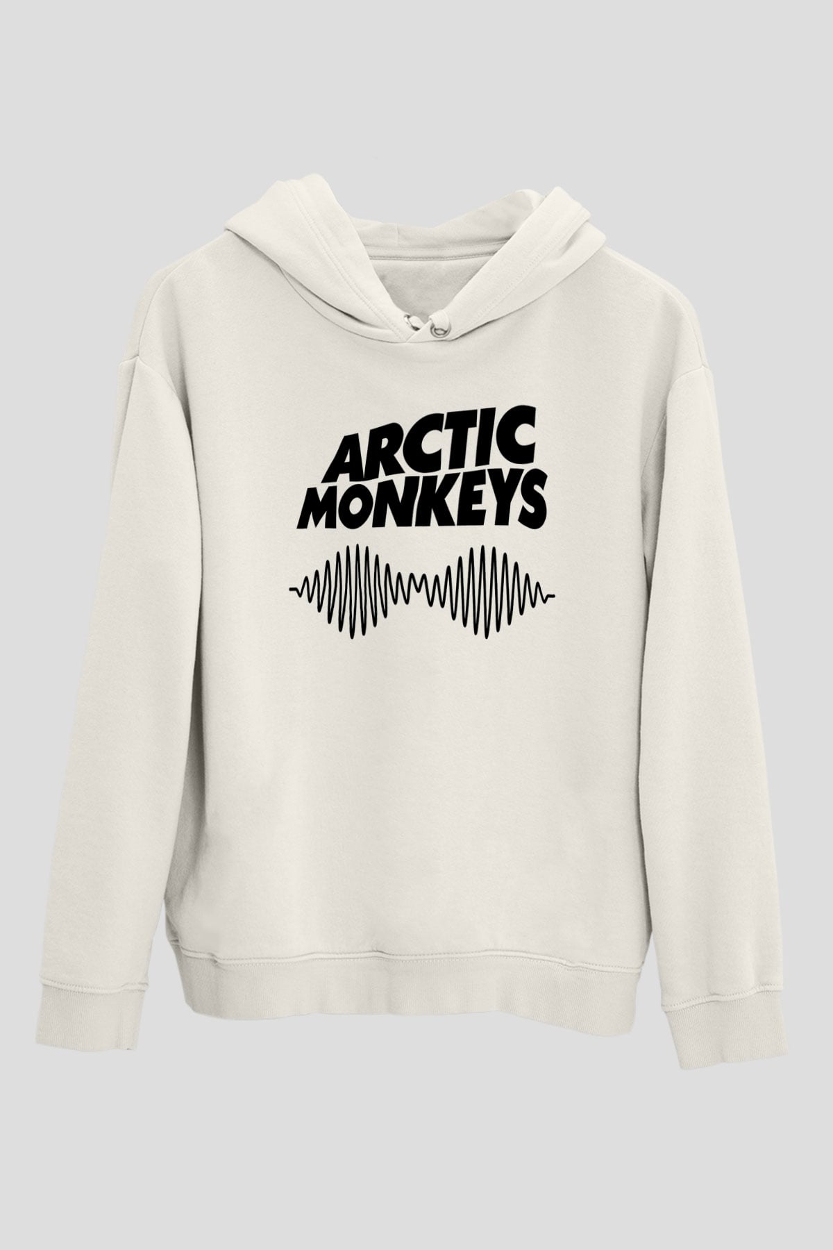 Arctic Monkeys Beyaz Unisex Kapüşonlu Sweatshirt