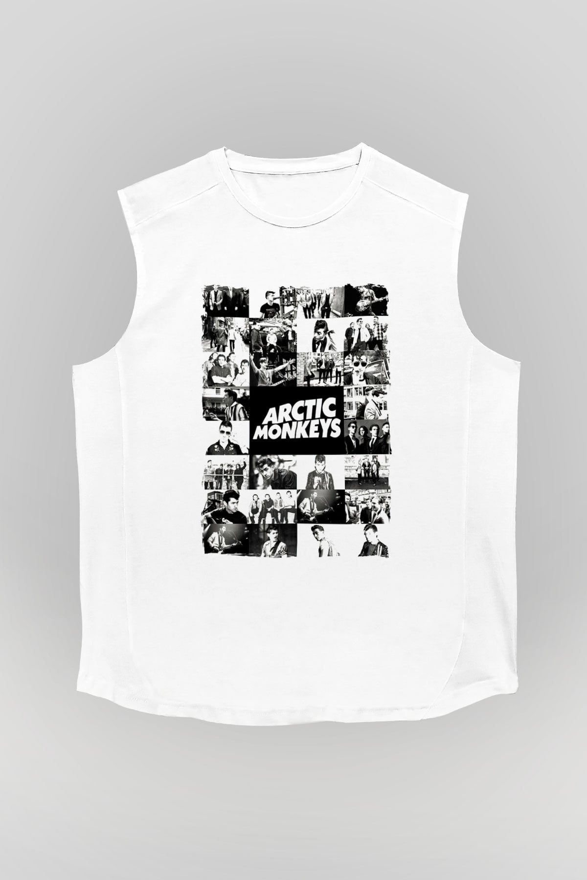 Arctic Monkeys Beyaz Unisex Kolsuz Tişört