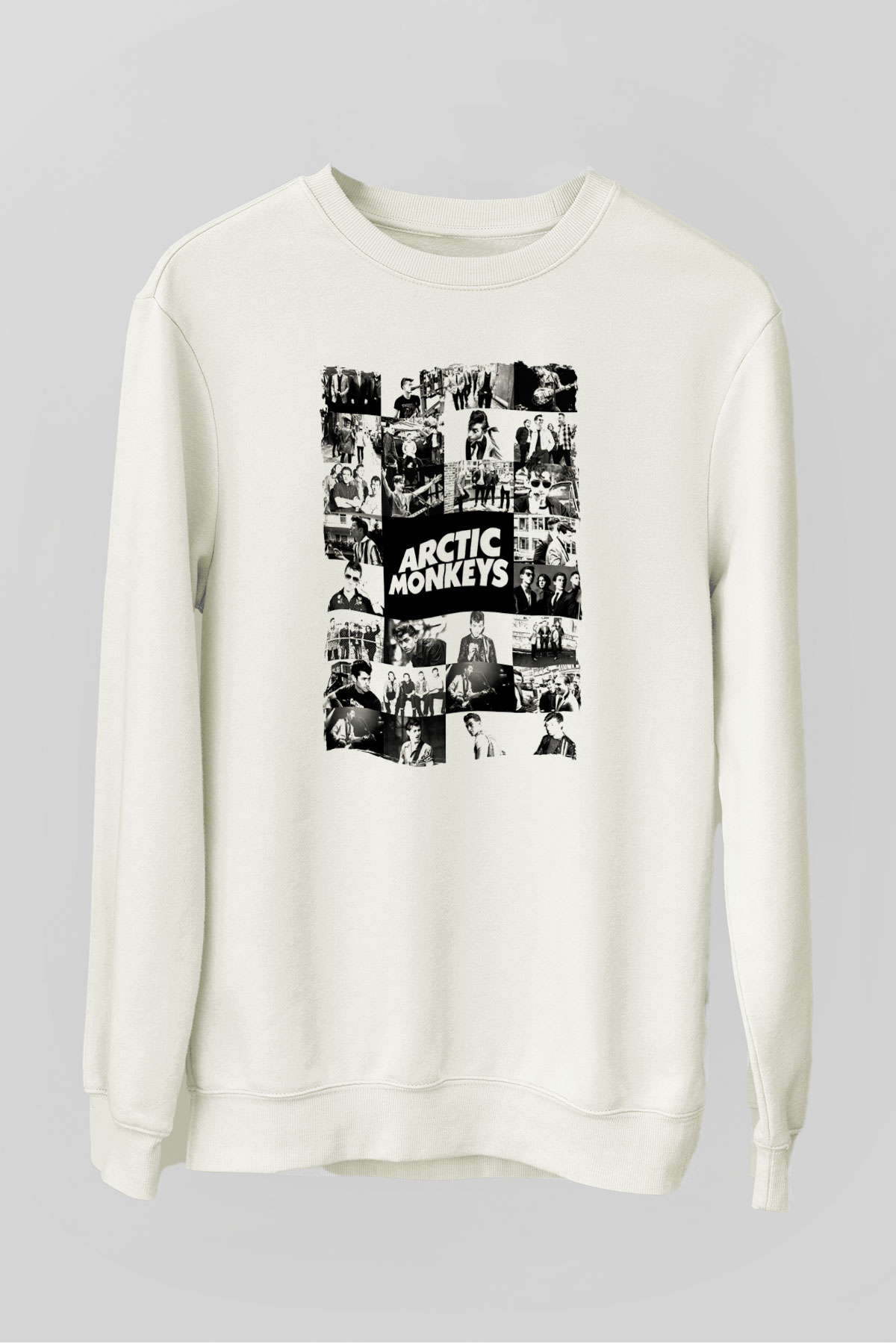 Arctic Monkeys Beyaz Unisex Sweatshirt