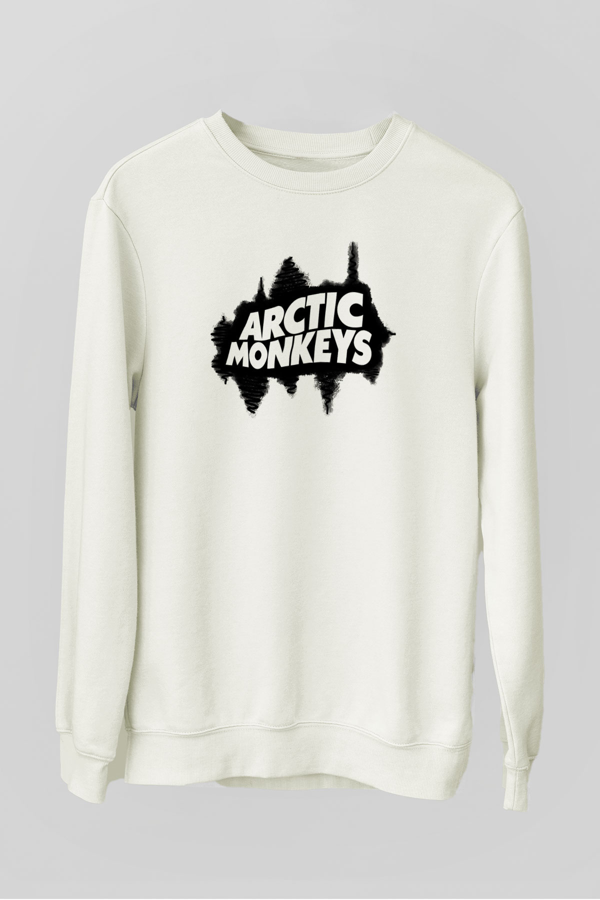 Arctic Monkeys Beyaz Unisex Sweatshirt
