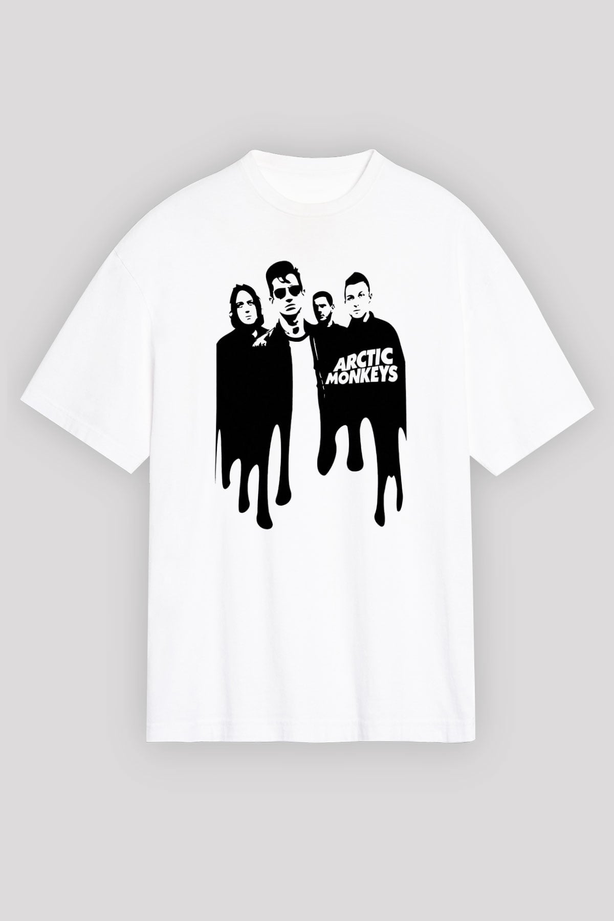 Arctic Monkeys Beyaz Unisex Tişört T-Shirt - TişörtFabrikası