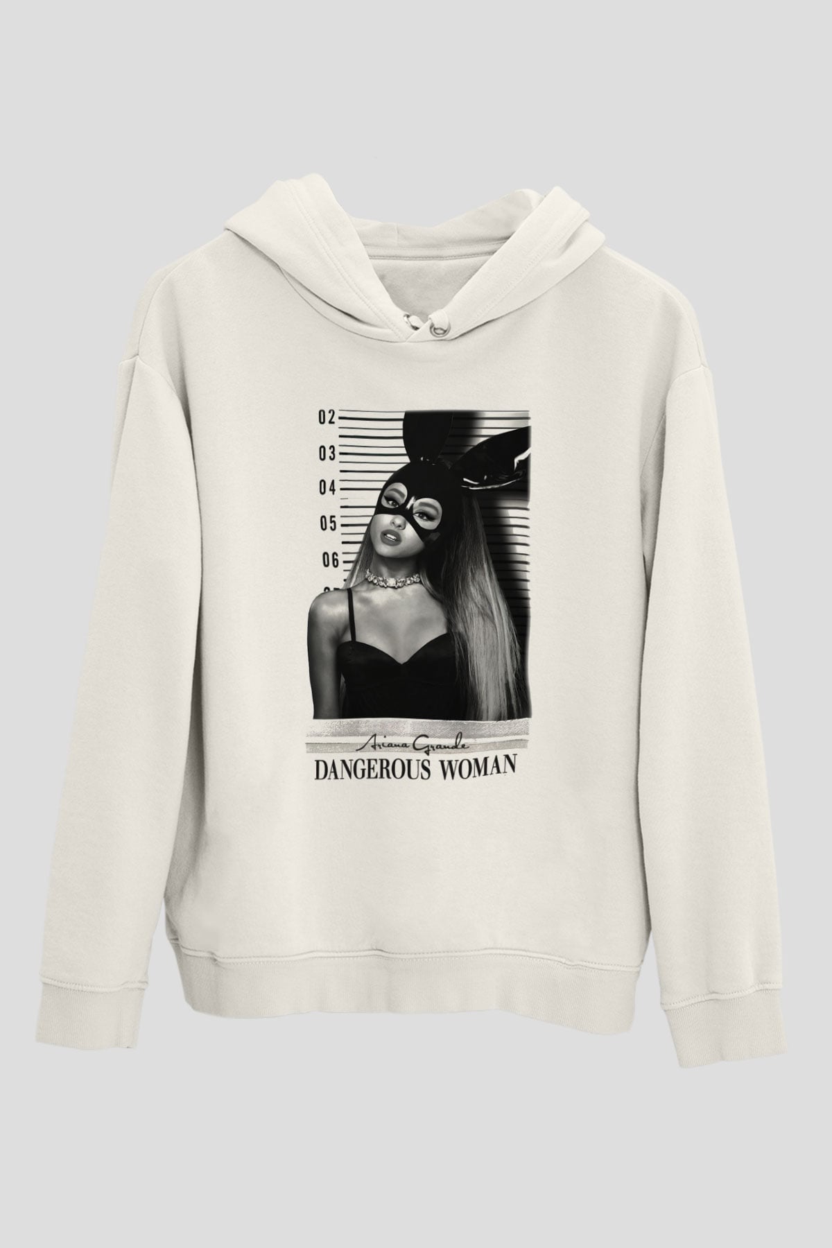 Ariana Grande Beyaz Unisex Kapşonlu Sweatshirt