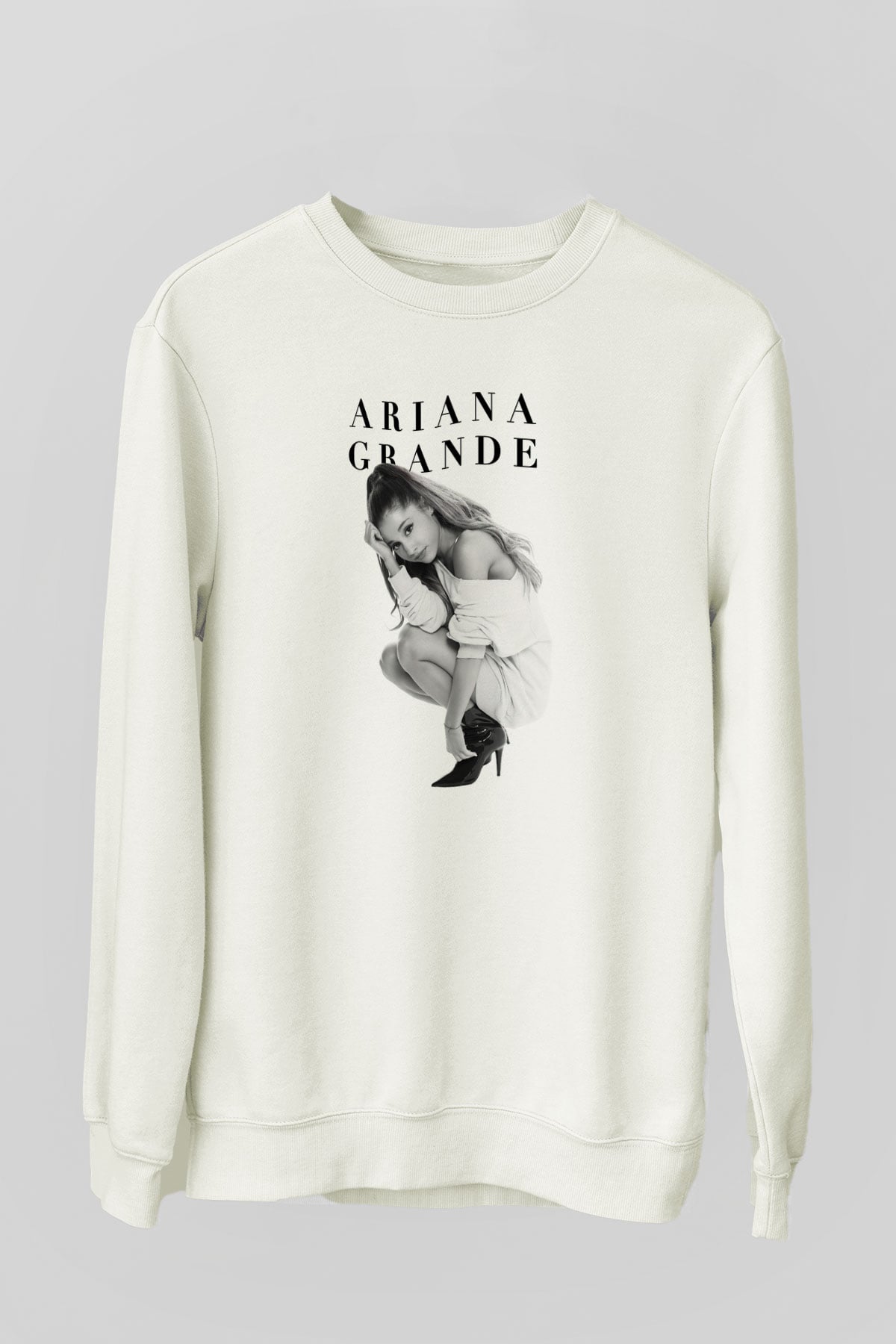 Ariana Grande Beyaz Unisex Sweatshirt