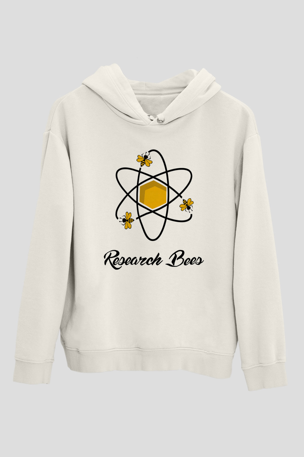 Arıcı Beyaz Unisex Hoodie