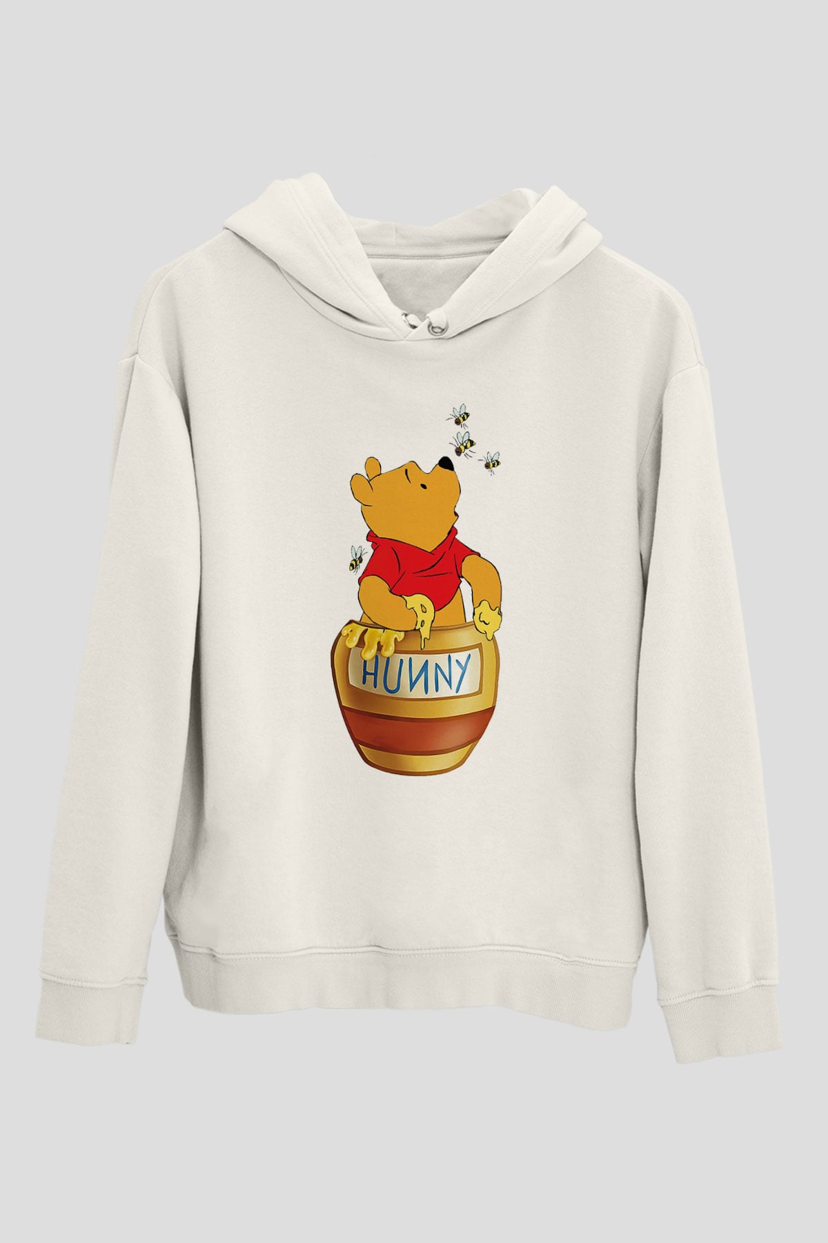 Arıcı Beyaz Unisex Hoodie