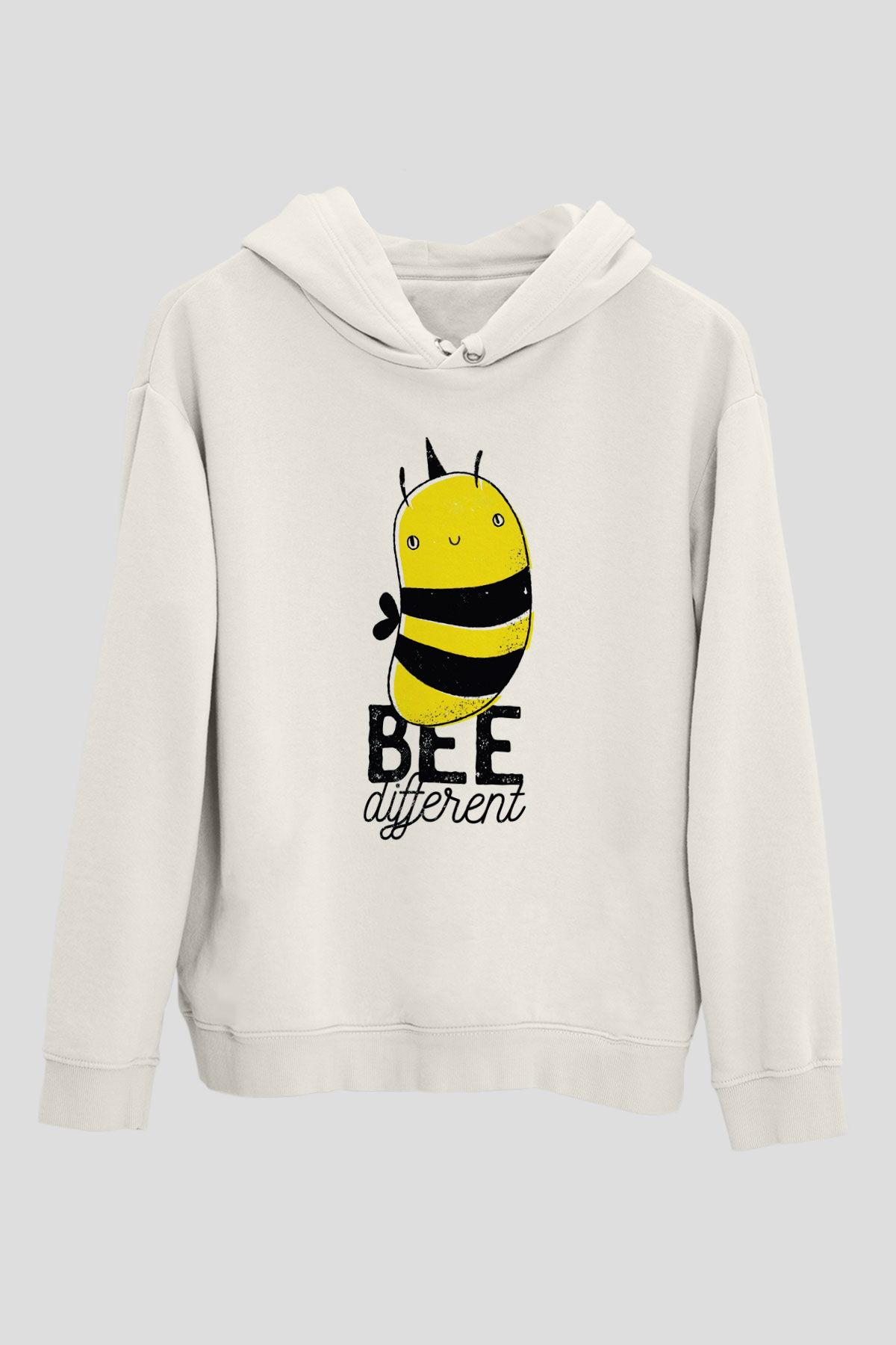Arıcı Beyaz Unisex Kapüşonlu Sweatshirt