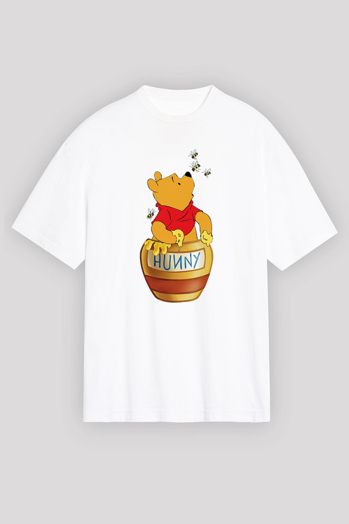 Arıcı Beyaz Unisex Oversize Tişört T-Shirt