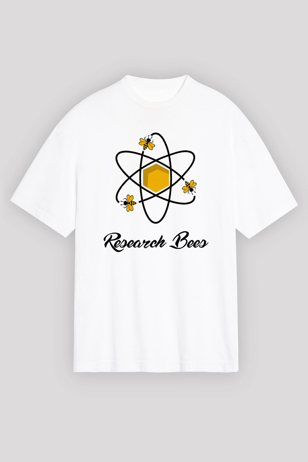 Arıcı Beyaz Unisex Oversize Tişört T-Shirt