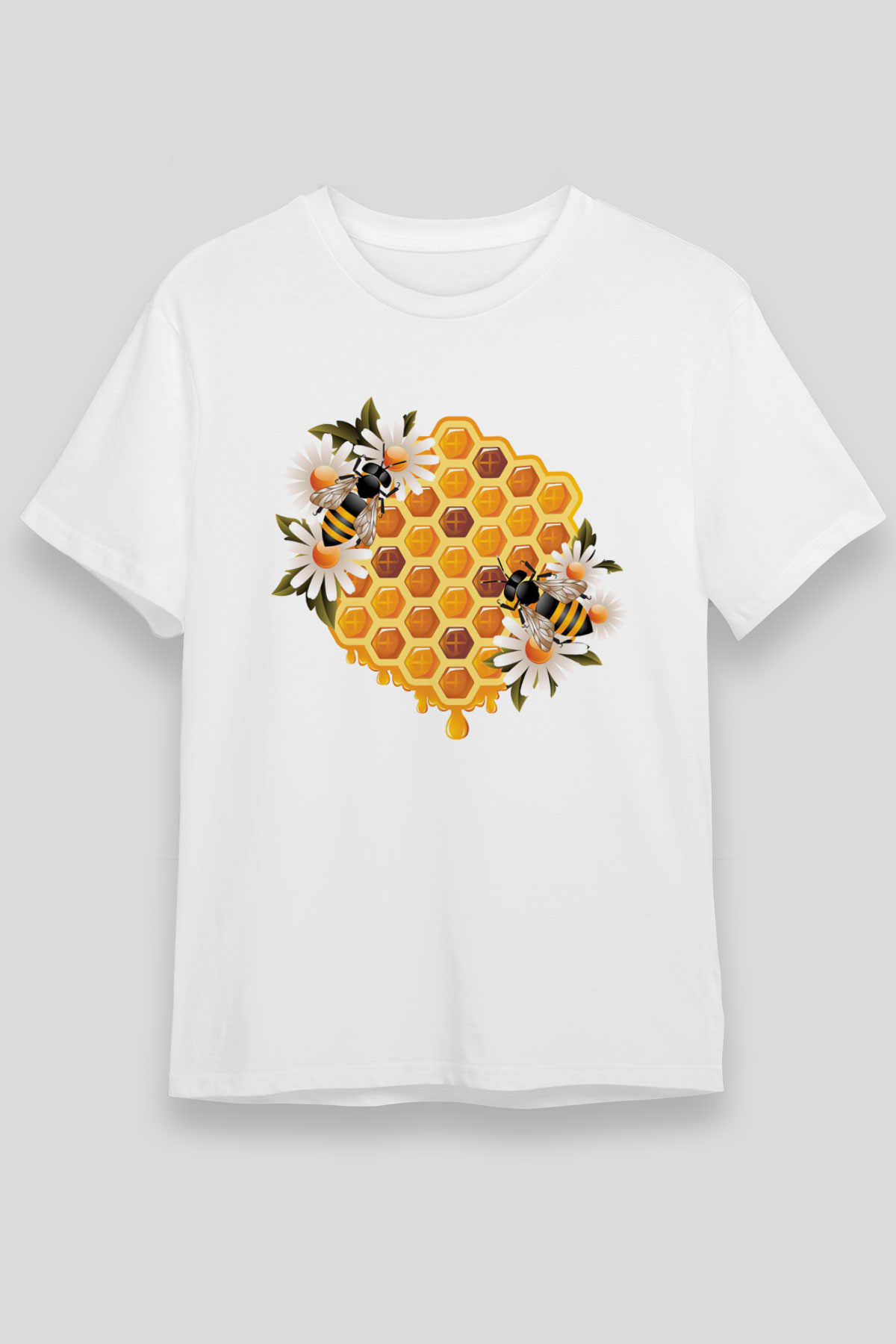 Arıcı Beyaz Unisex Tişört T-Shirt - TişörtFabrikası