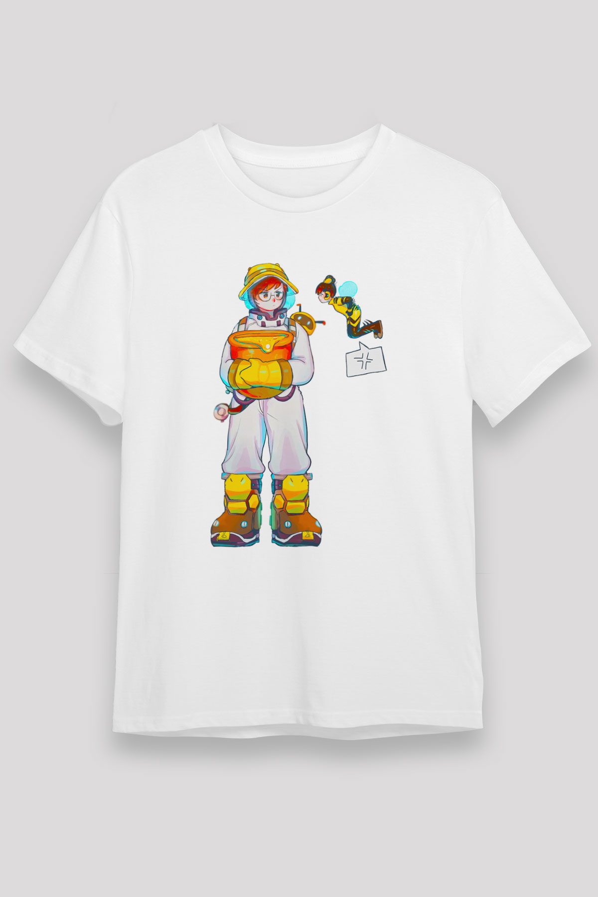 Arıcı Beyaz Unisex Tişört T-Shirt - TişörtFabrikası