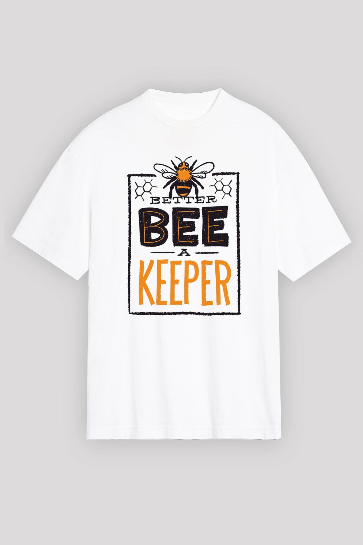 Arıcı Beyaz Unisex Tişört T-Shirt - TişörtFabrikası