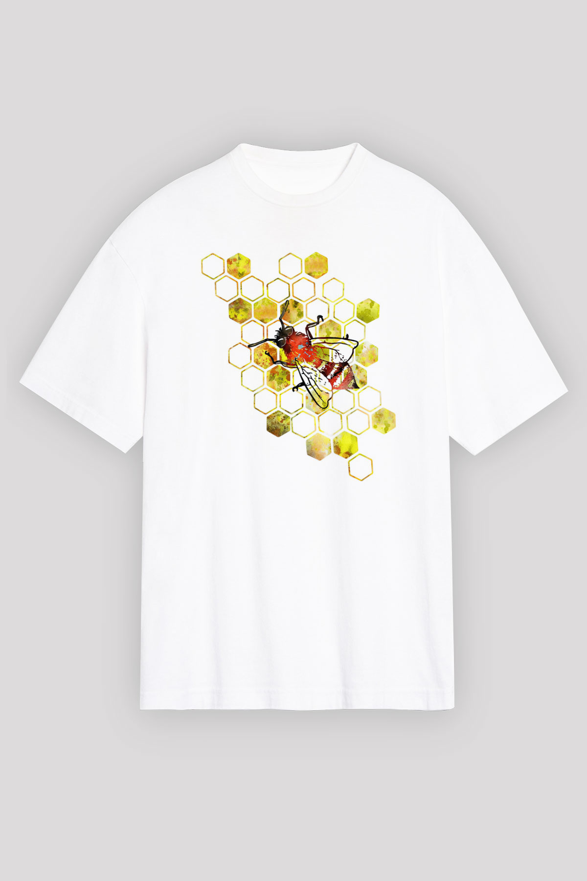 Arıcı Beyaz Unisex Tişört T-Shirt - TişörtFabrikası