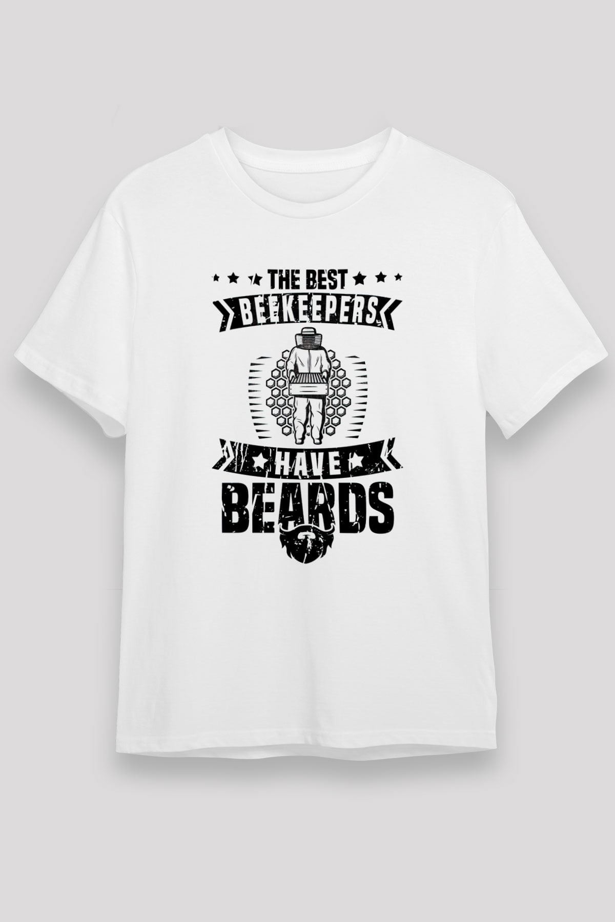 Arıcı Beyaz Unisex Tişört T-Shirt - TişörtFabrikası