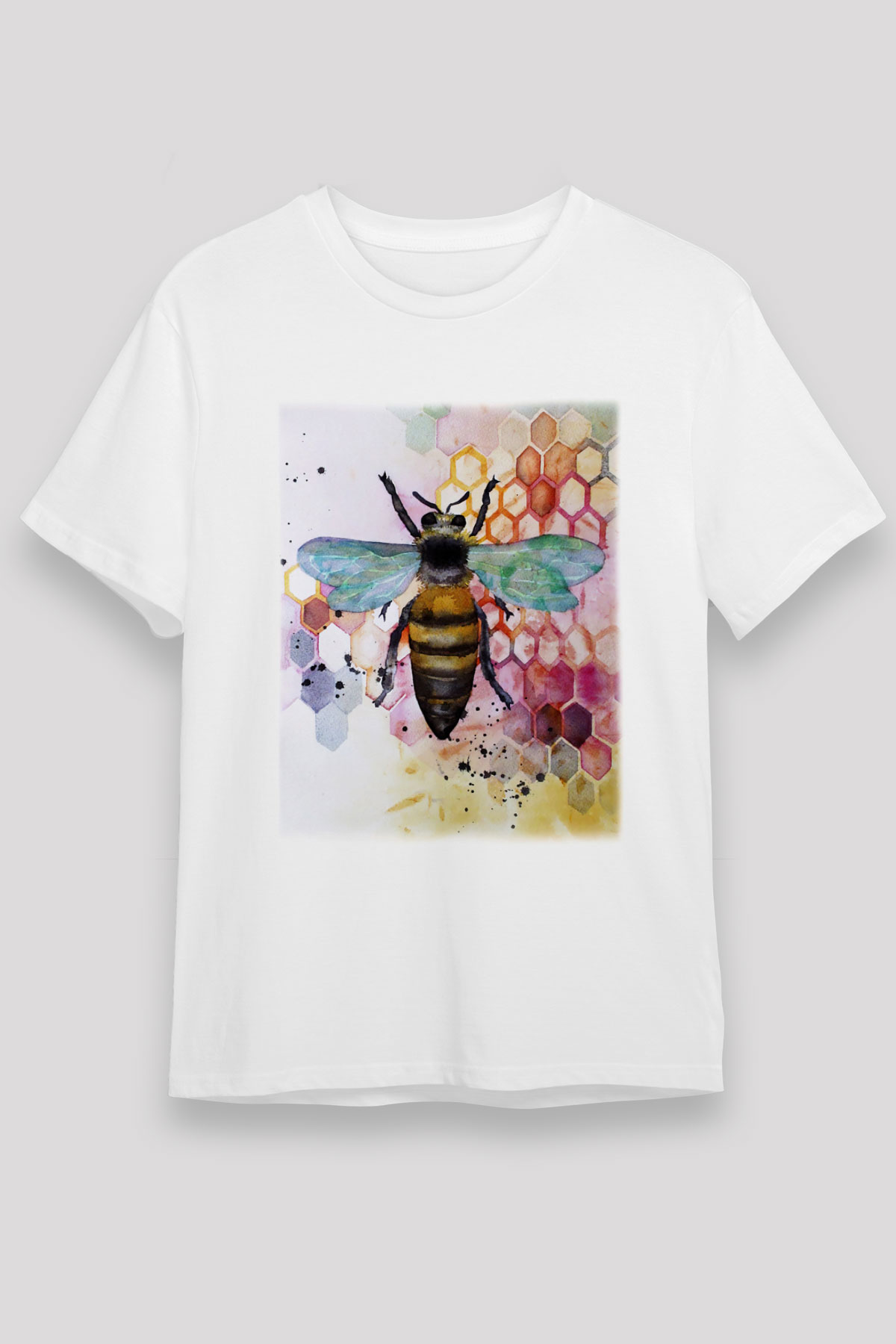 Arıcı Beyaz Unisex Tişört T-Shirt - TişörtFabrikası
