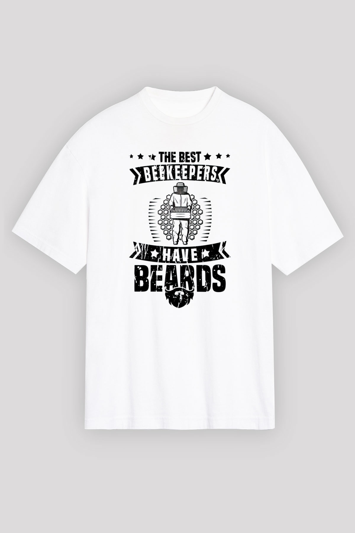 Arıcı Beyaz Unisex Tişört T-Shirt - TişörtFabrikası
