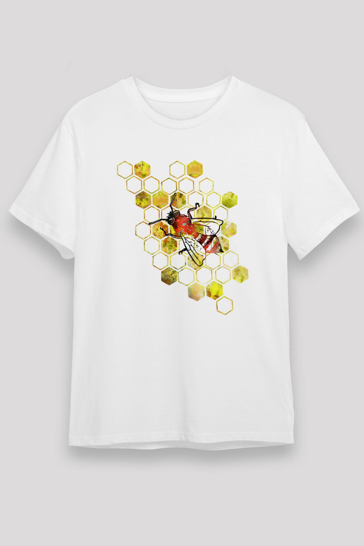 Arıcı Beyaz Unisex Tişört T-Shirt - TişörtFabrikası