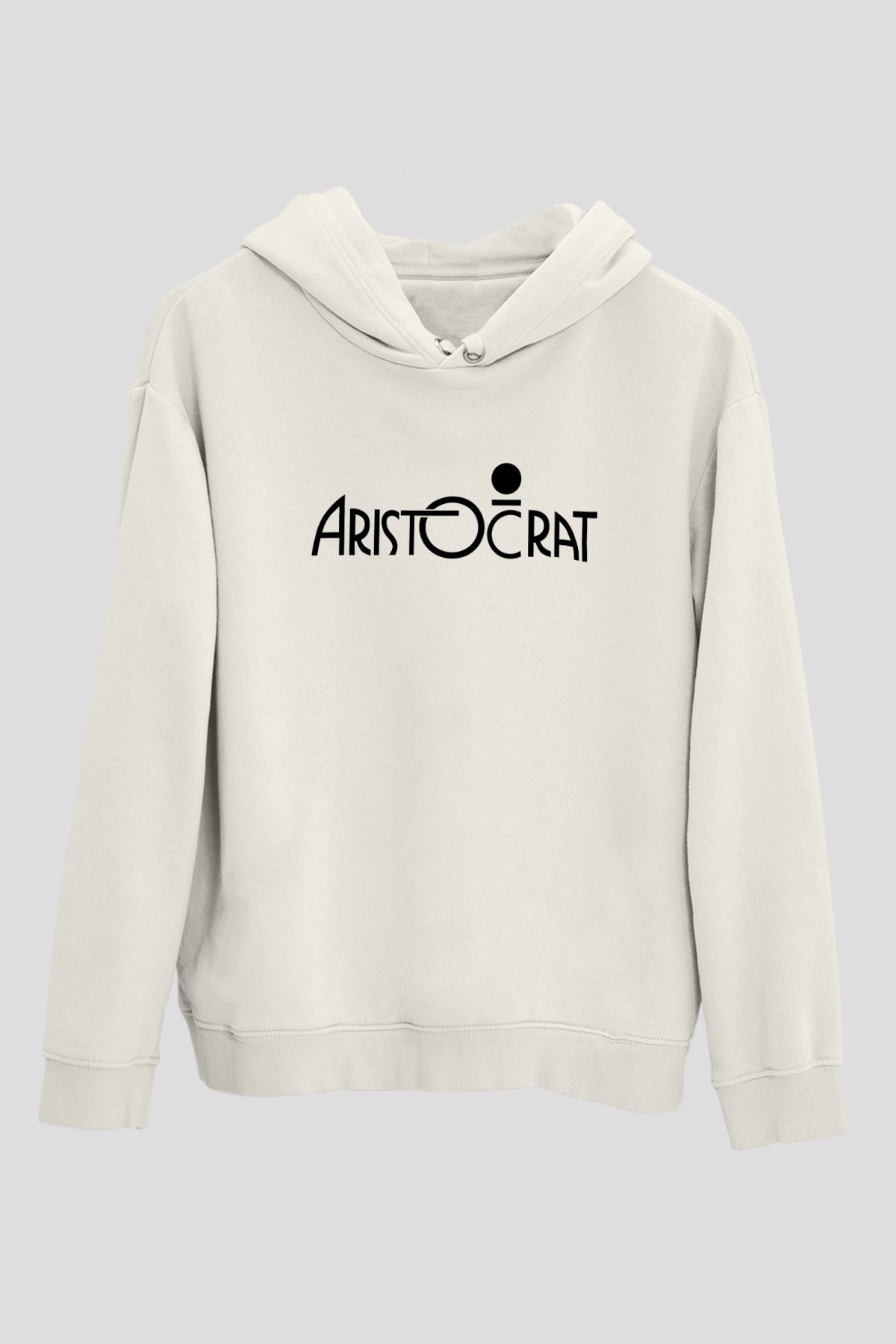 Aristocrats Baskılı Beyaz Unisex Kapüşonlu Sweatshirt