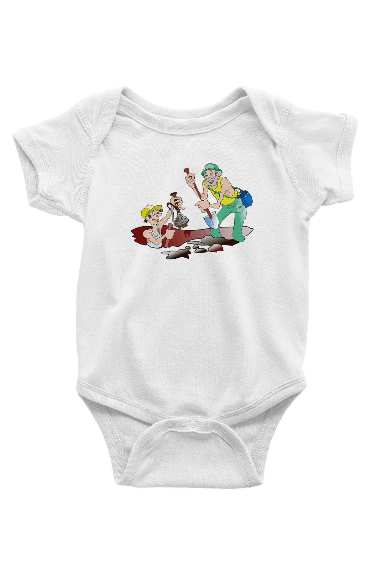 Arkeolog Baskılı Beyaz Unisex Bebek Body - Zıbın