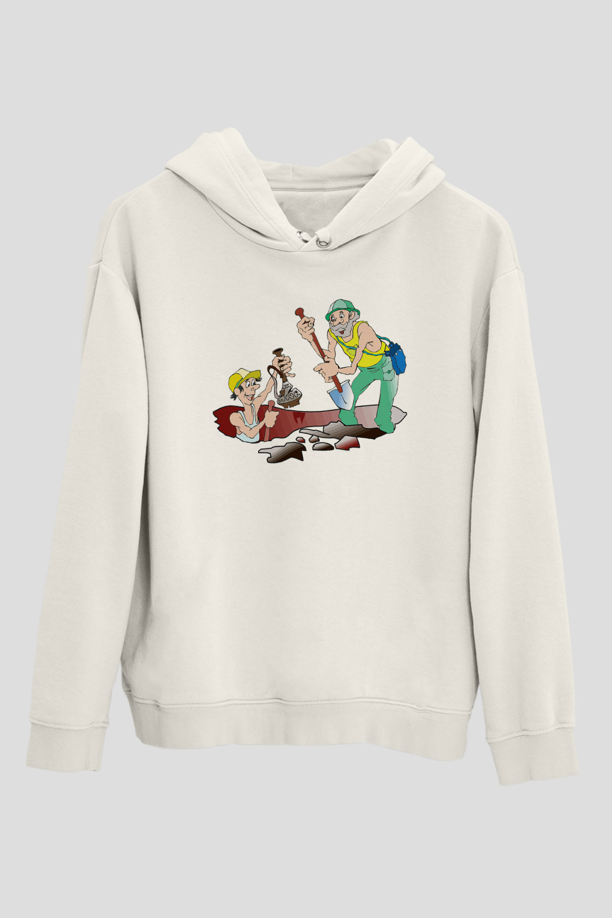 Arkeolog Beyaz Unisex Hoodie