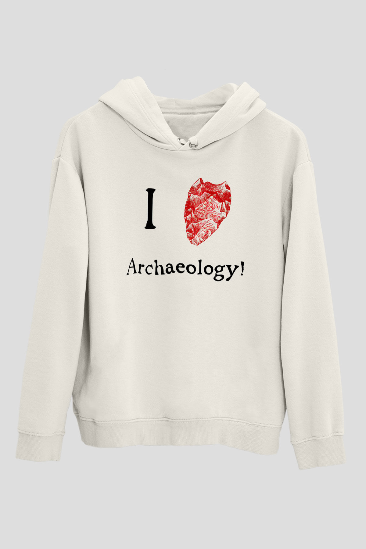 Arkeolog Beyaz Unisex Hoodie