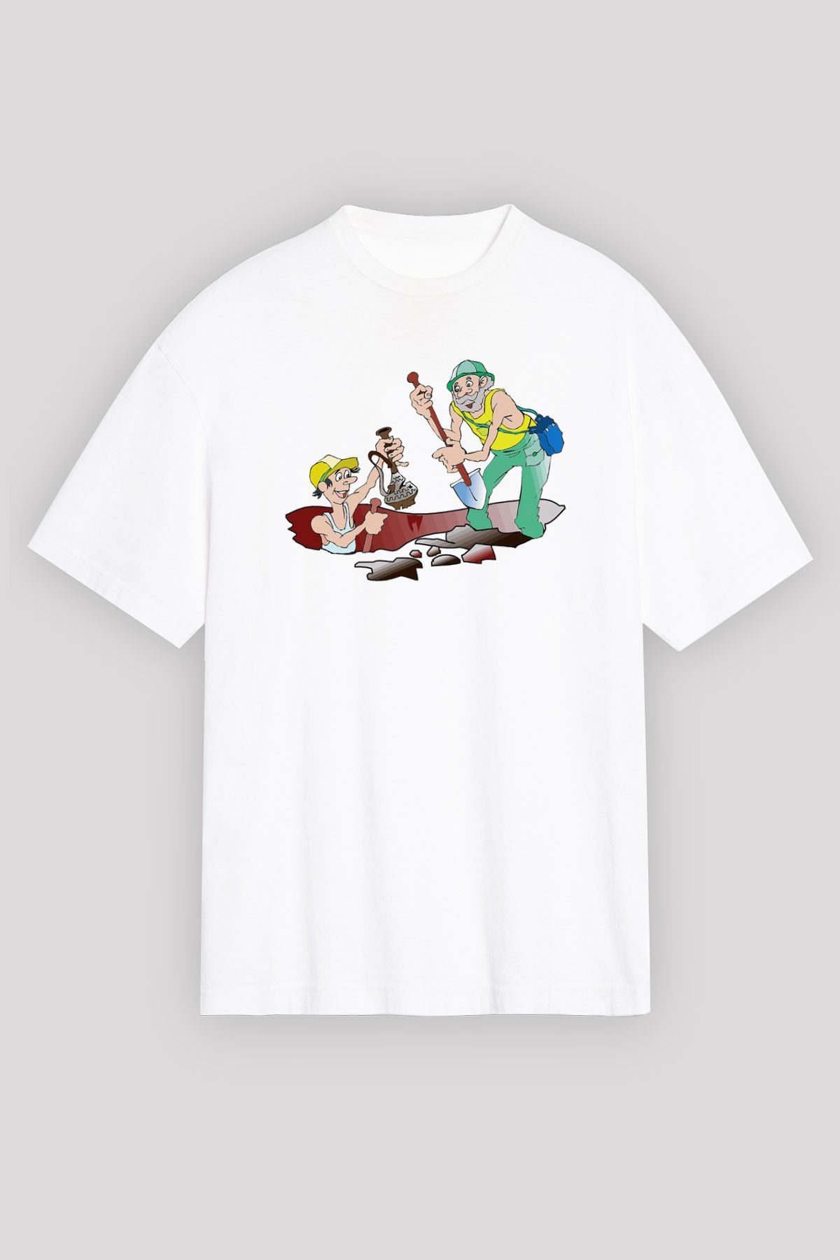 Arkeolog Beyaz Unisex Oversize Tişört T-Shirt