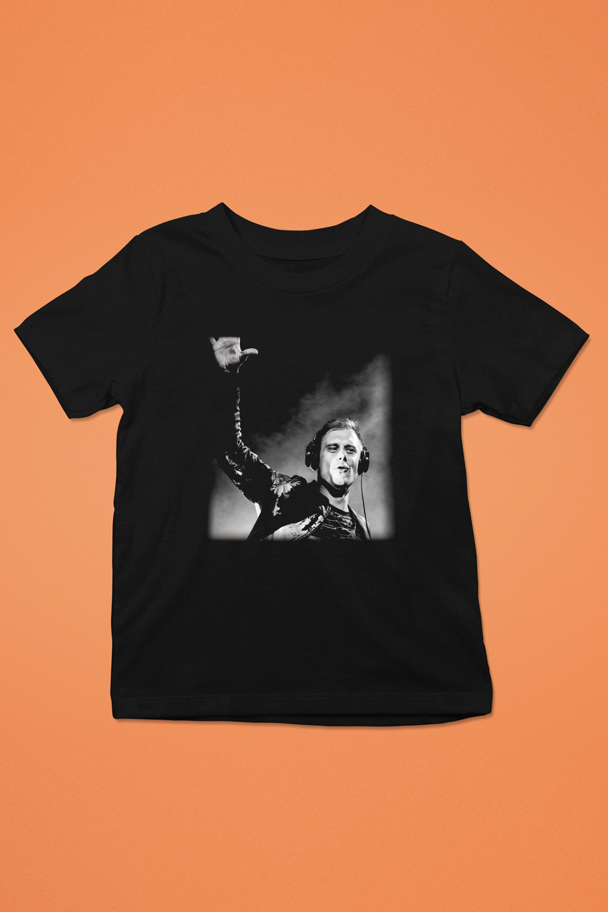 Armin Van Buuren Baskılı Siyah Unisex Çocuk Tişört