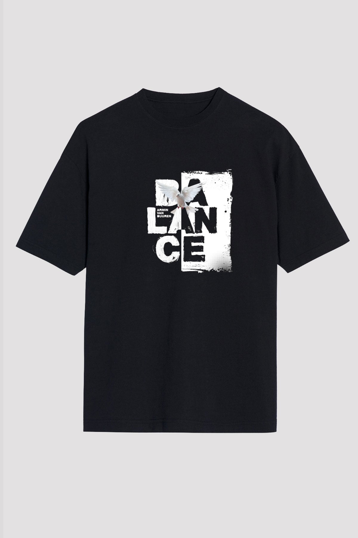 Armin Van Buuren Baskılı Unisex Oversize Siyah Tişört