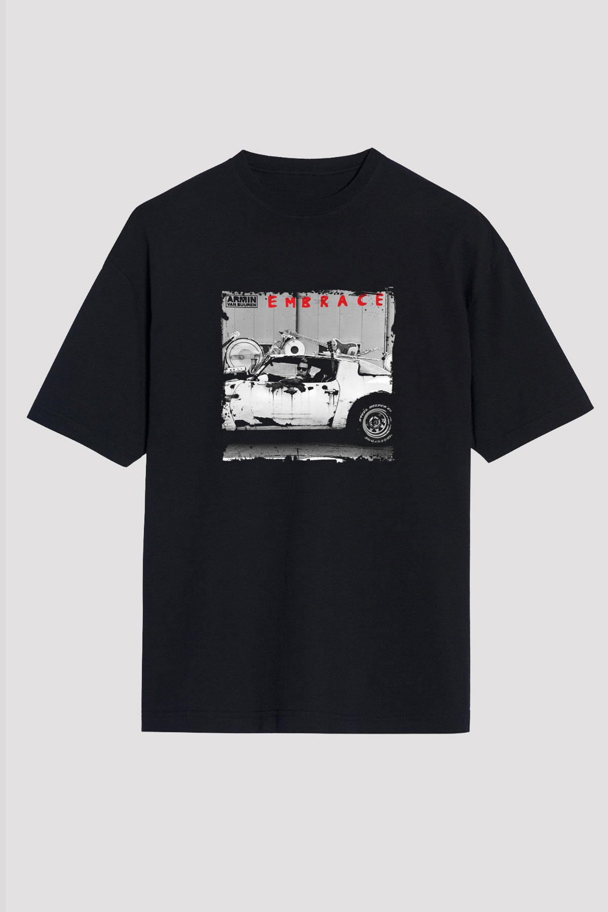 Armin Van Buuren Baskılı Unisex Oversize Siyah Tişört