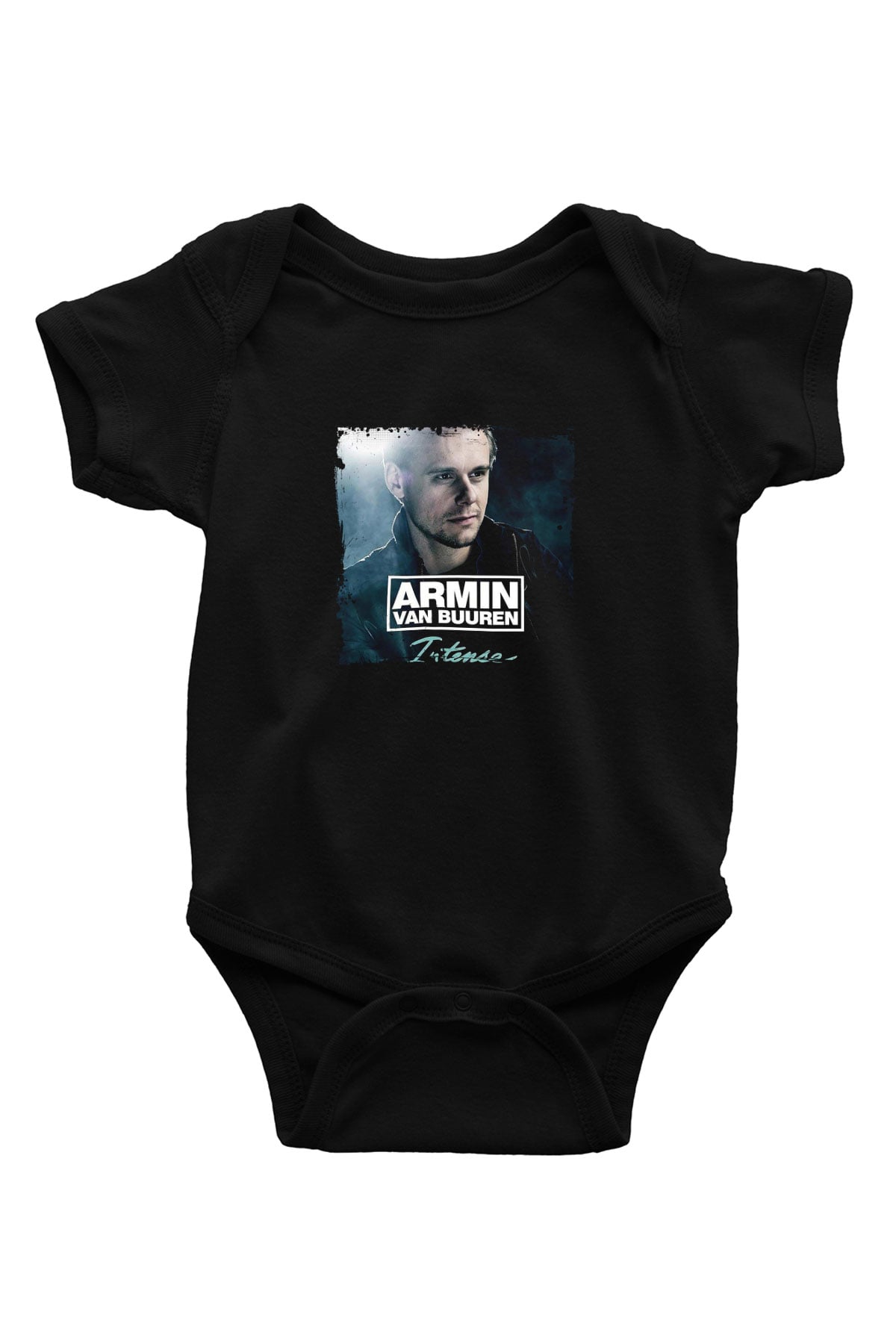 Armin Van Buuren Baskılı Unisex Siyah Bebek Body - Zıbın
