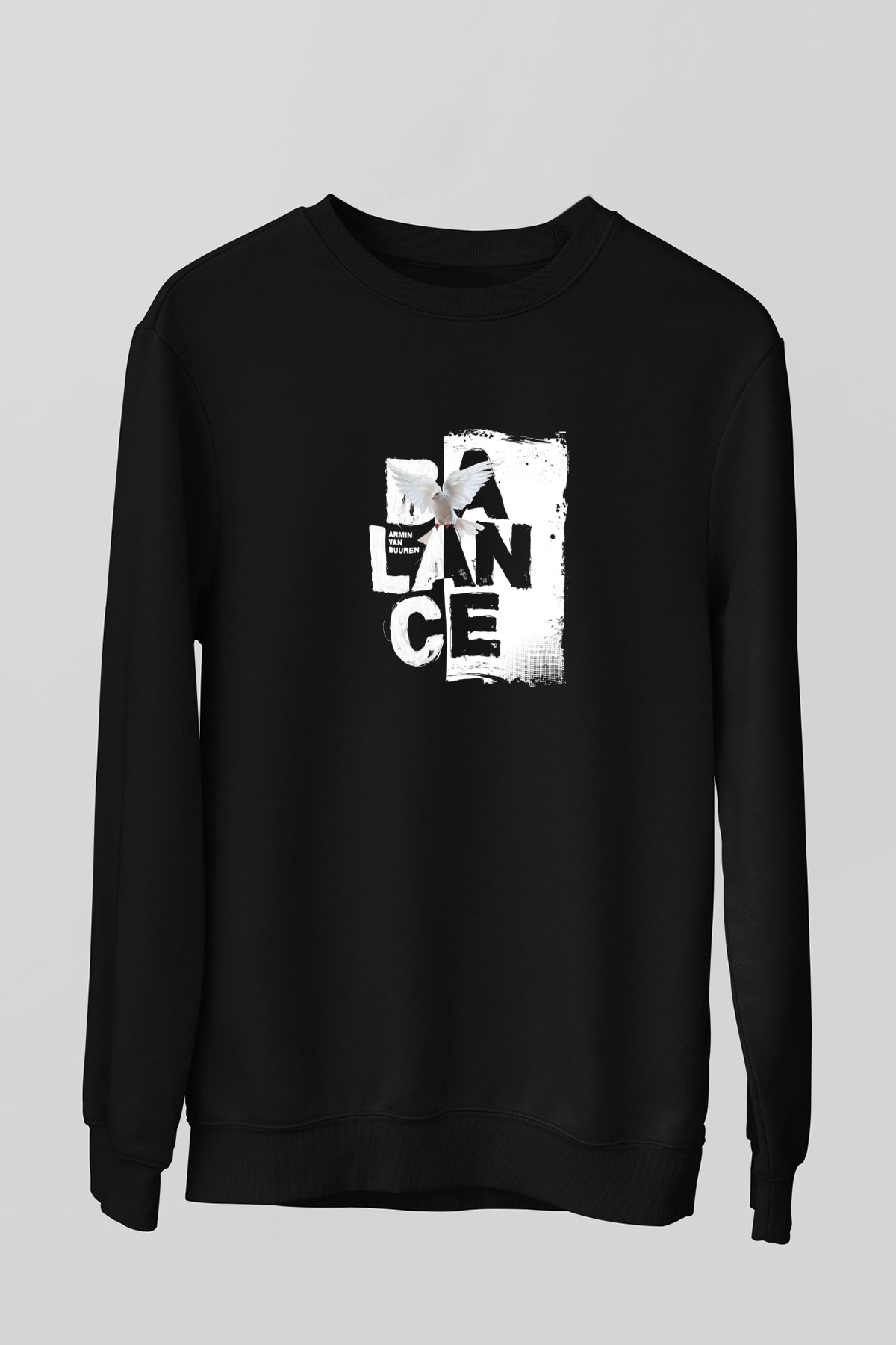 Armin Van Buuren Baskılı Unisex Siyah Sweatshirt