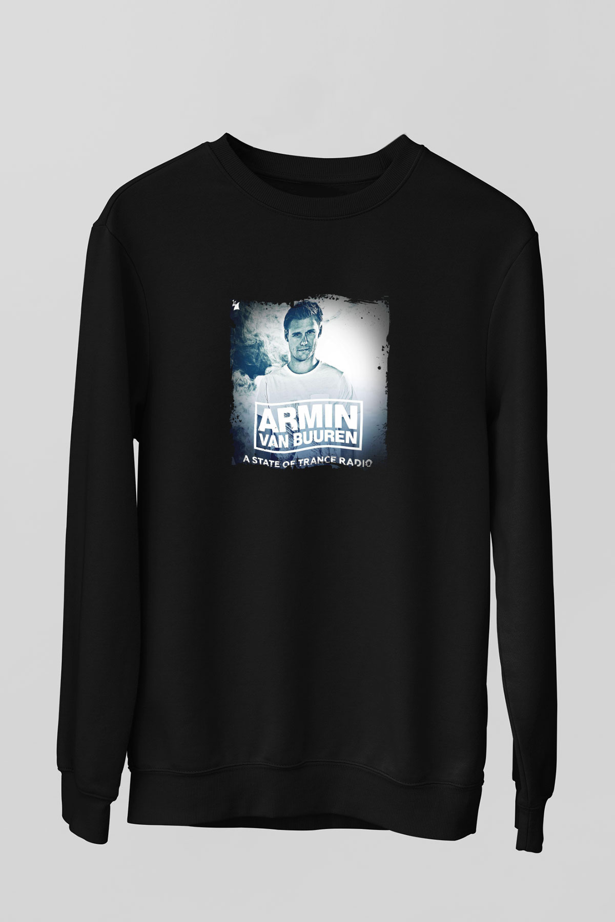 Armin Van Buuren Baskılı Unisex Siyah Sweatshirt