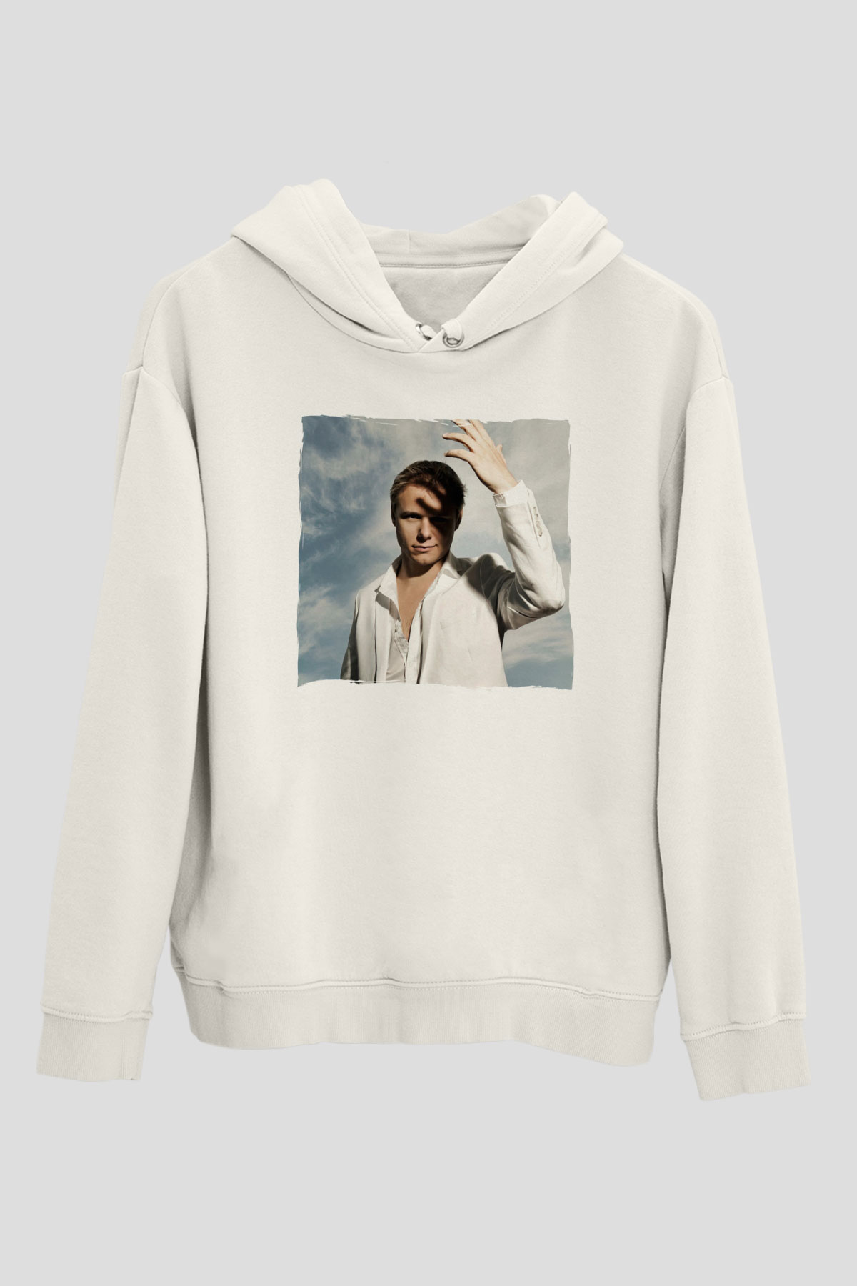 Armin Van Buuren Beyaz Unisex Kapüşonlu Sweatshirt