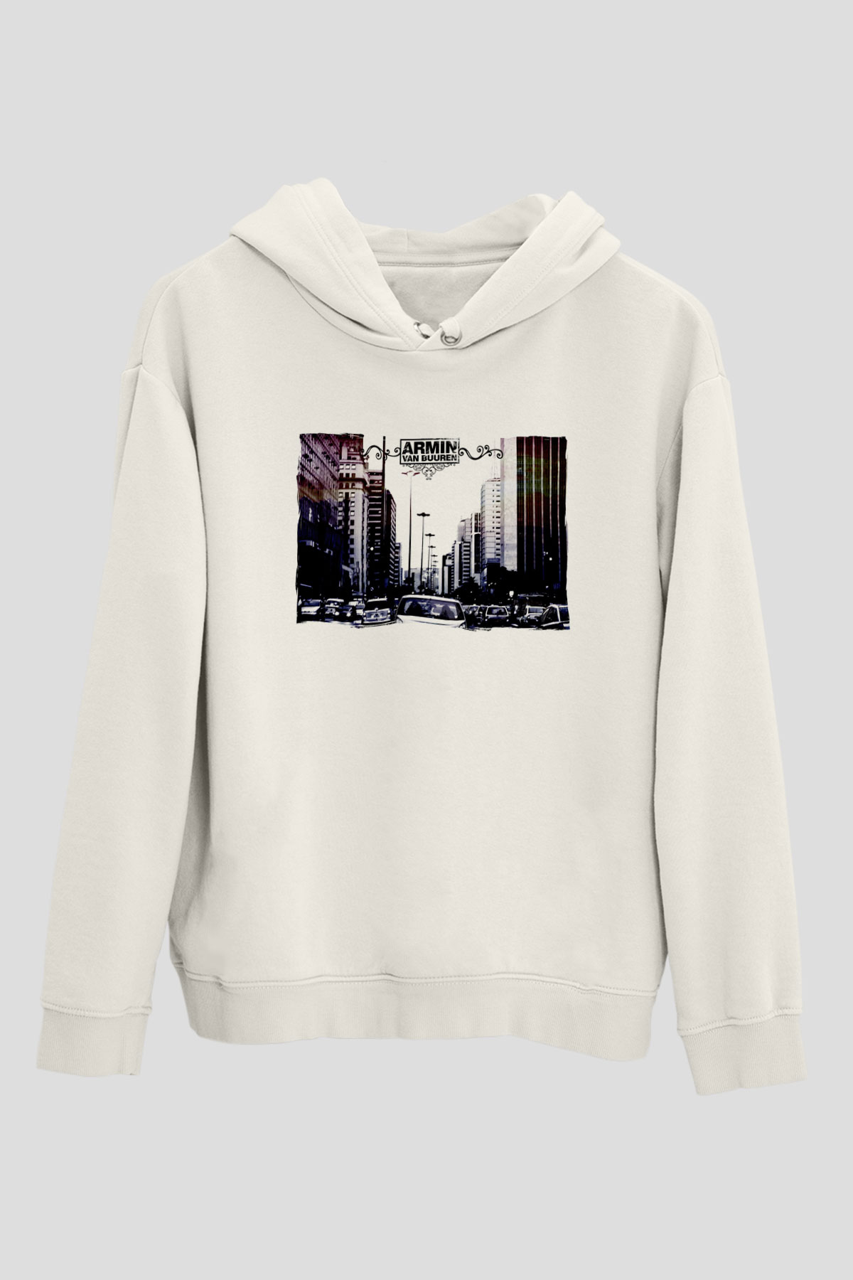 Armin Van Buuren Beyaz Unisex Kapüşonlu Sweatshirt