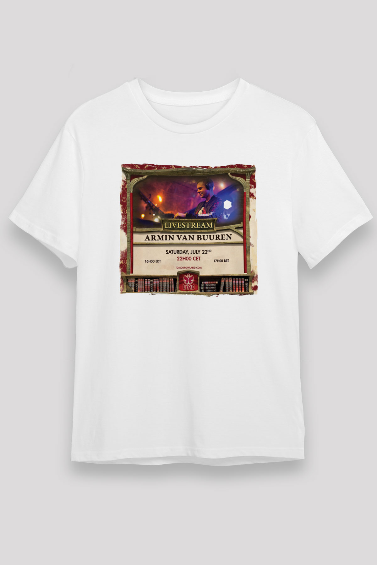 Armin Van Buuren Beyaz Unisex Tişört T-Shirt - TişörtFabrikası