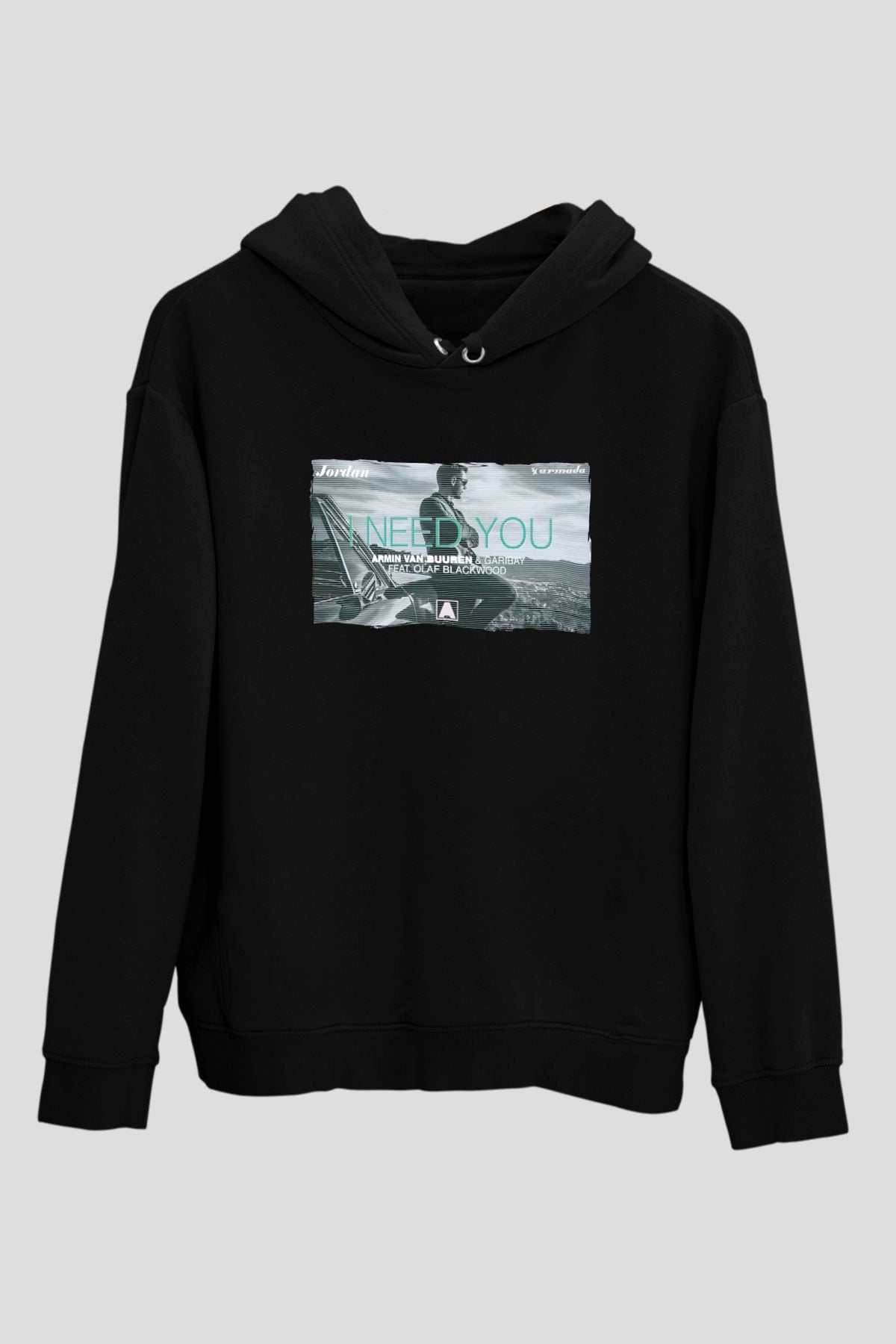 Armin Van Buuren Siyah Unisex Kapüşonlu Sweatshirt