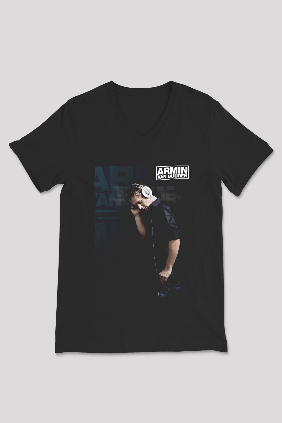 Armin Van Buuren Siyah Unisex V Yaka Tişört