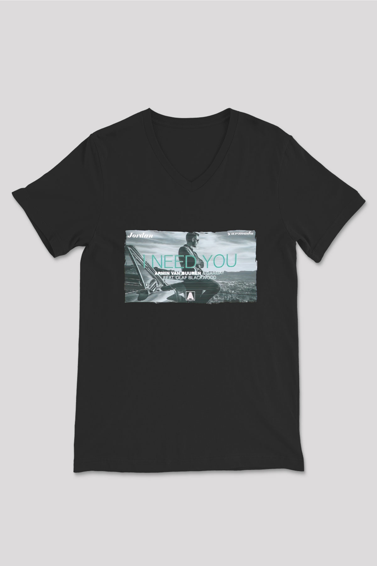 Armin Van Buuren Siyah Unisex V Yaka Tişört