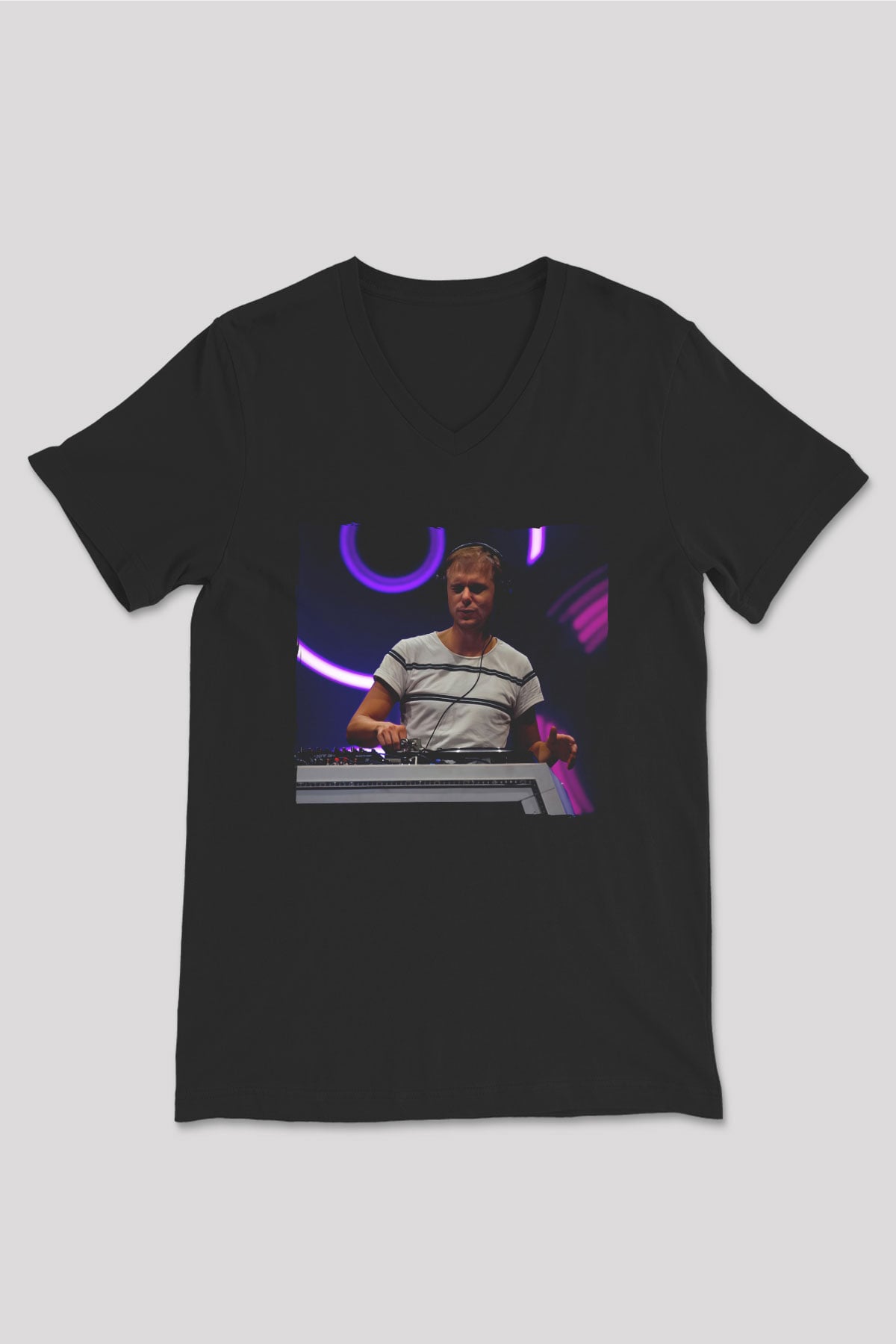 Armin Van Buuren Siyah Unisex V Yaka Tişört