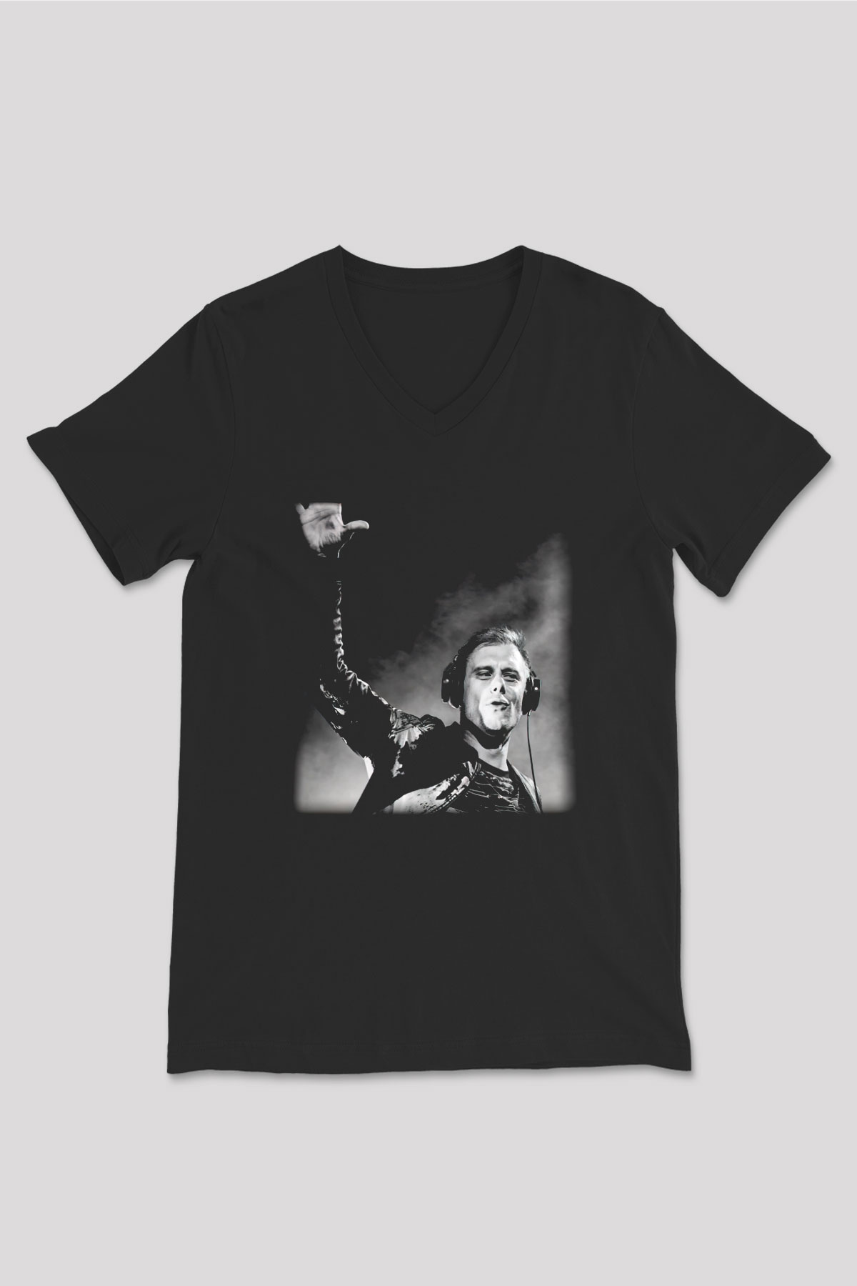 Armin Van Buuren Siyah Unisex V Yaka Tişört T-Shirt