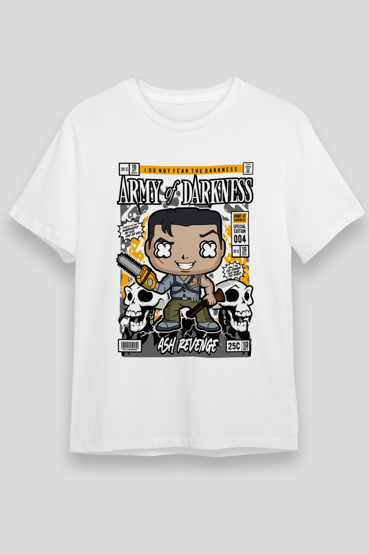 Army Of Darkness Baskılı Unisex Beyaz Tişört