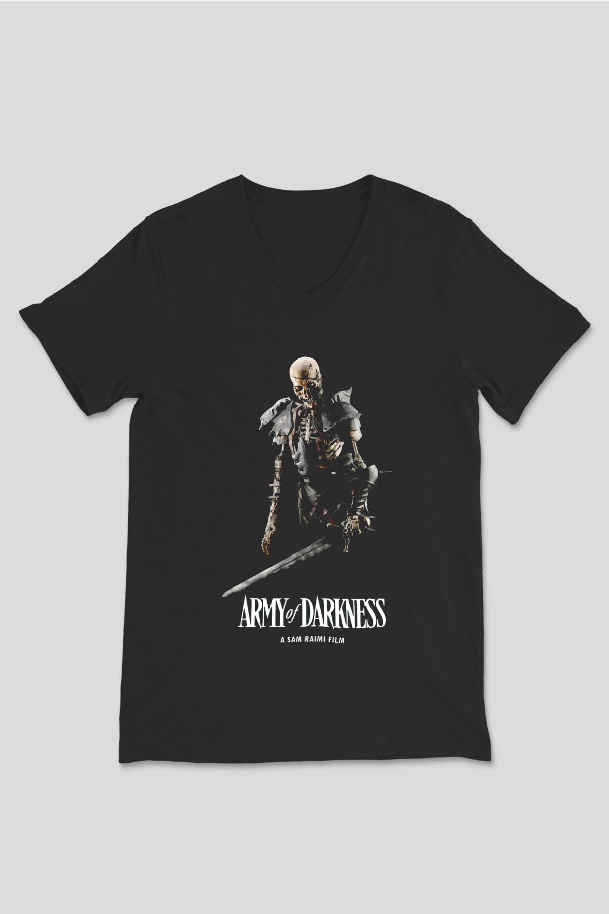 Army of Darkness Siyah Unisex  V Yaka Tişört