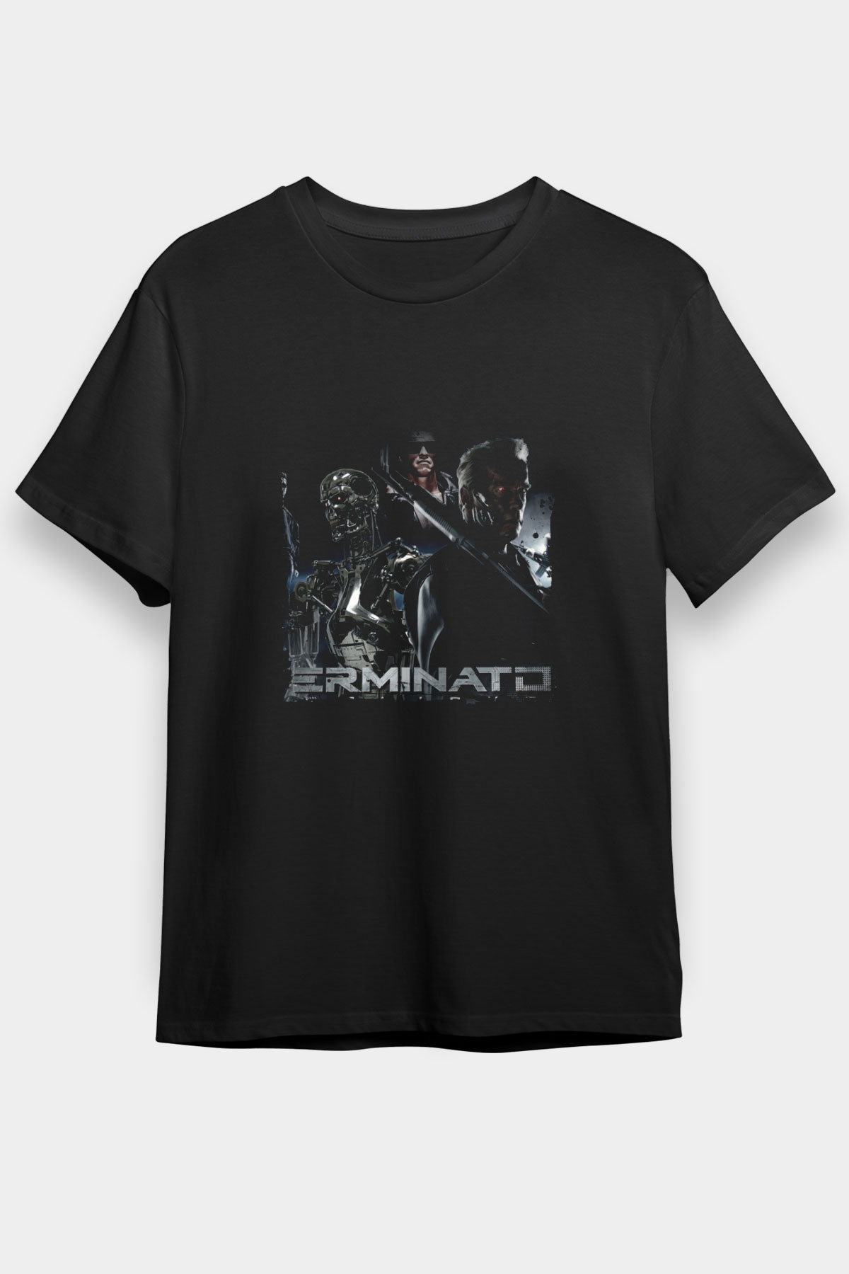 Arnold Schwarzenegger Baskılı Unisex Siyah Tişört