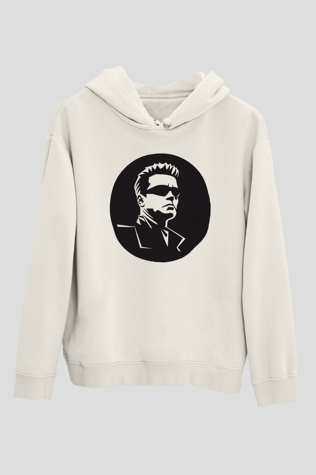 Arnold Schwarzenegger Beyaz Unisex Kapüşonlu Sweatshirt