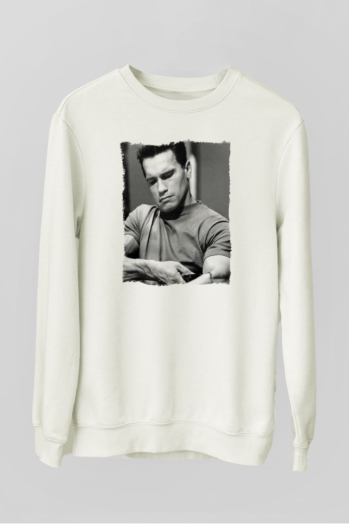 Arnold Schwarzenegger Beyaz Unisex Sweatshirt