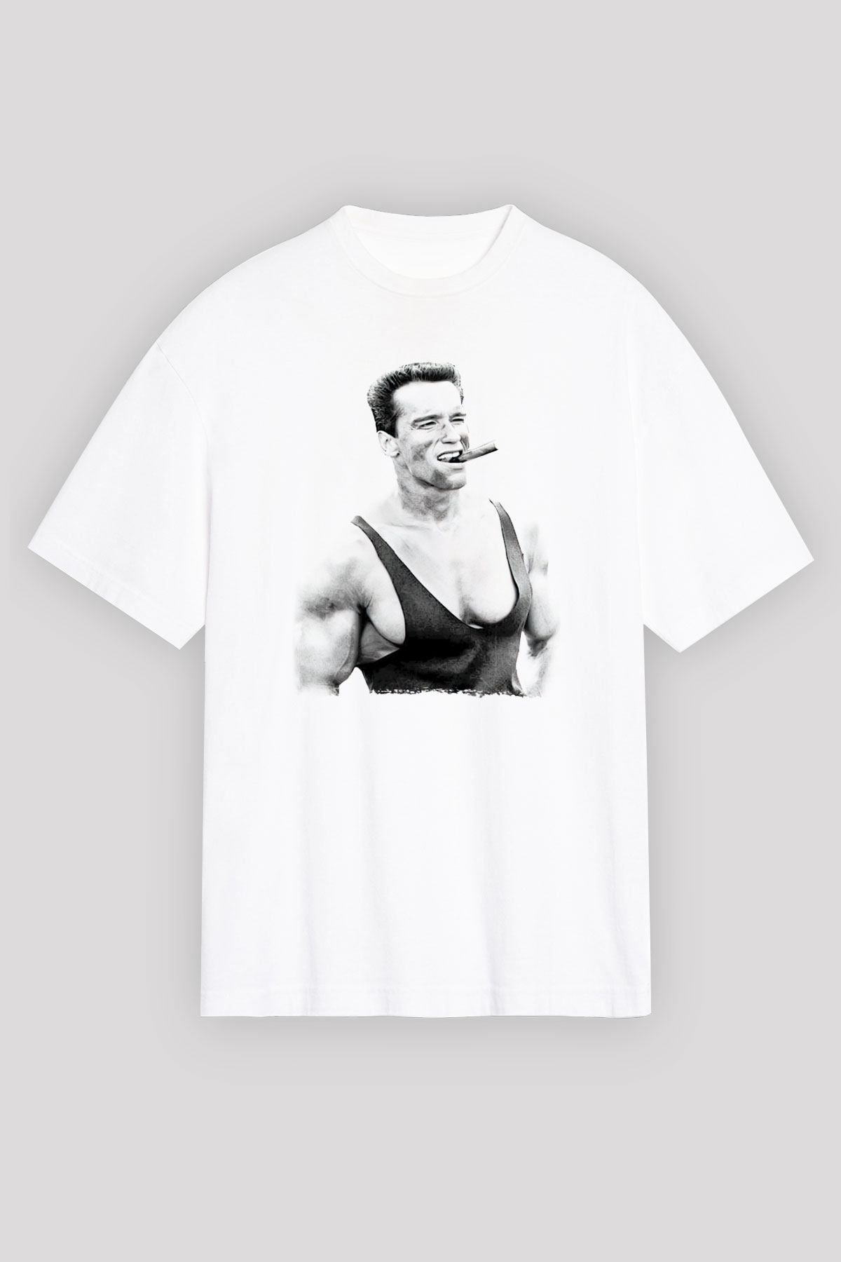 Arnold Schwarzenegger Beyaz Unisex Tişört T-Shirt - TişörtFabrikası