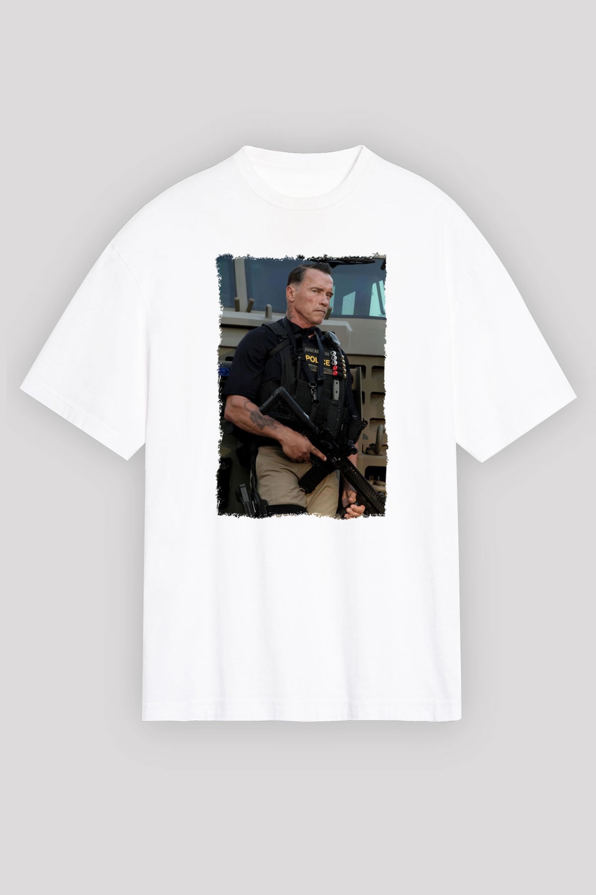 Arnold Schwarzenegger Beyaz Unisex Tişört T-Shirt - TişörtFabrikası