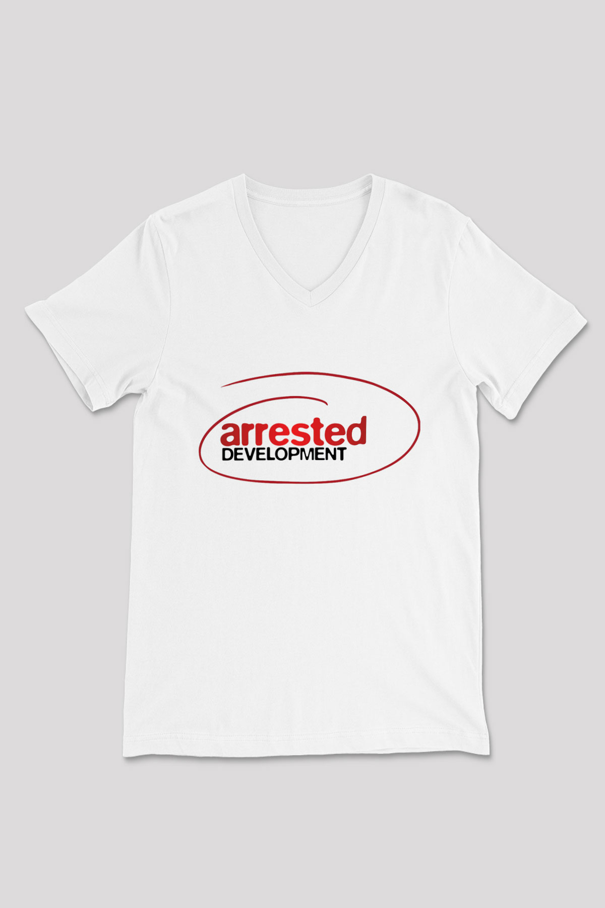 Arrested Development Beyaz Unisex V Yaka Tişört T-Shirt