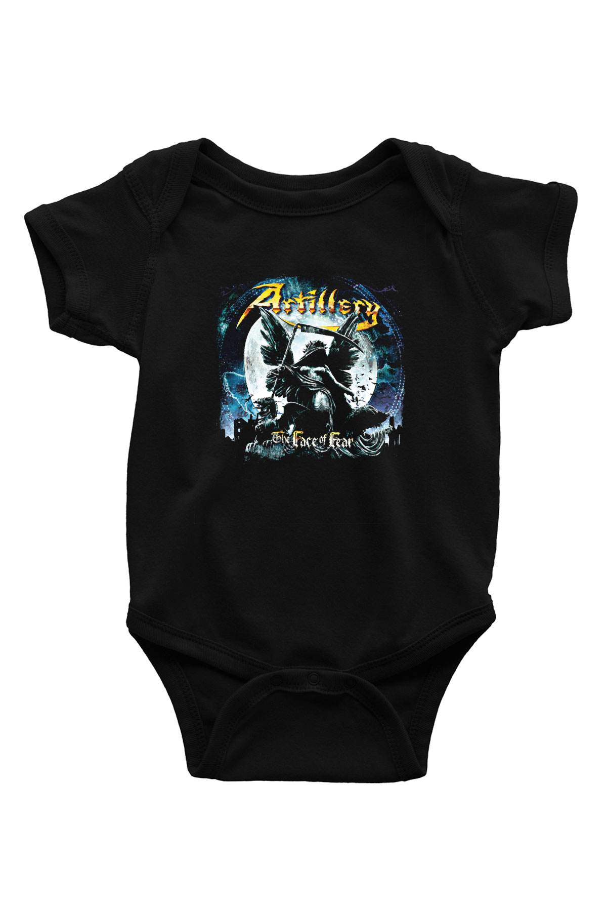 Artillery Baskılı Unisex Siyah Bebek Body - Zıbın