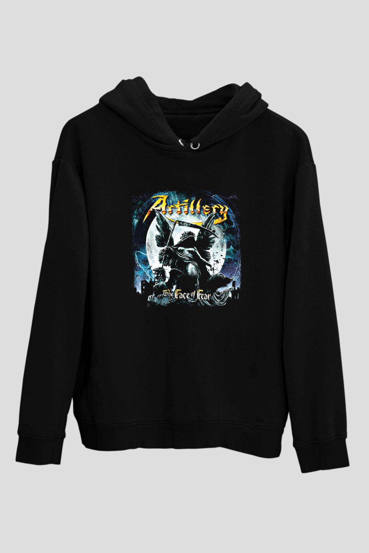Artillery Baskılı Unisex Siyah Hoodie